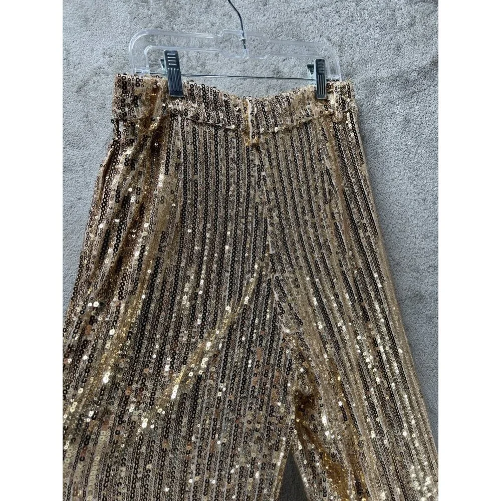 Wisteria Lane women's Small sequin pants GOLD shimmer Shine Performance￼ Dance - Picture 6 of 8